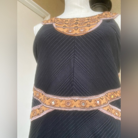 free people little black dress egyptian vibes sz l - Picture 3 of 14